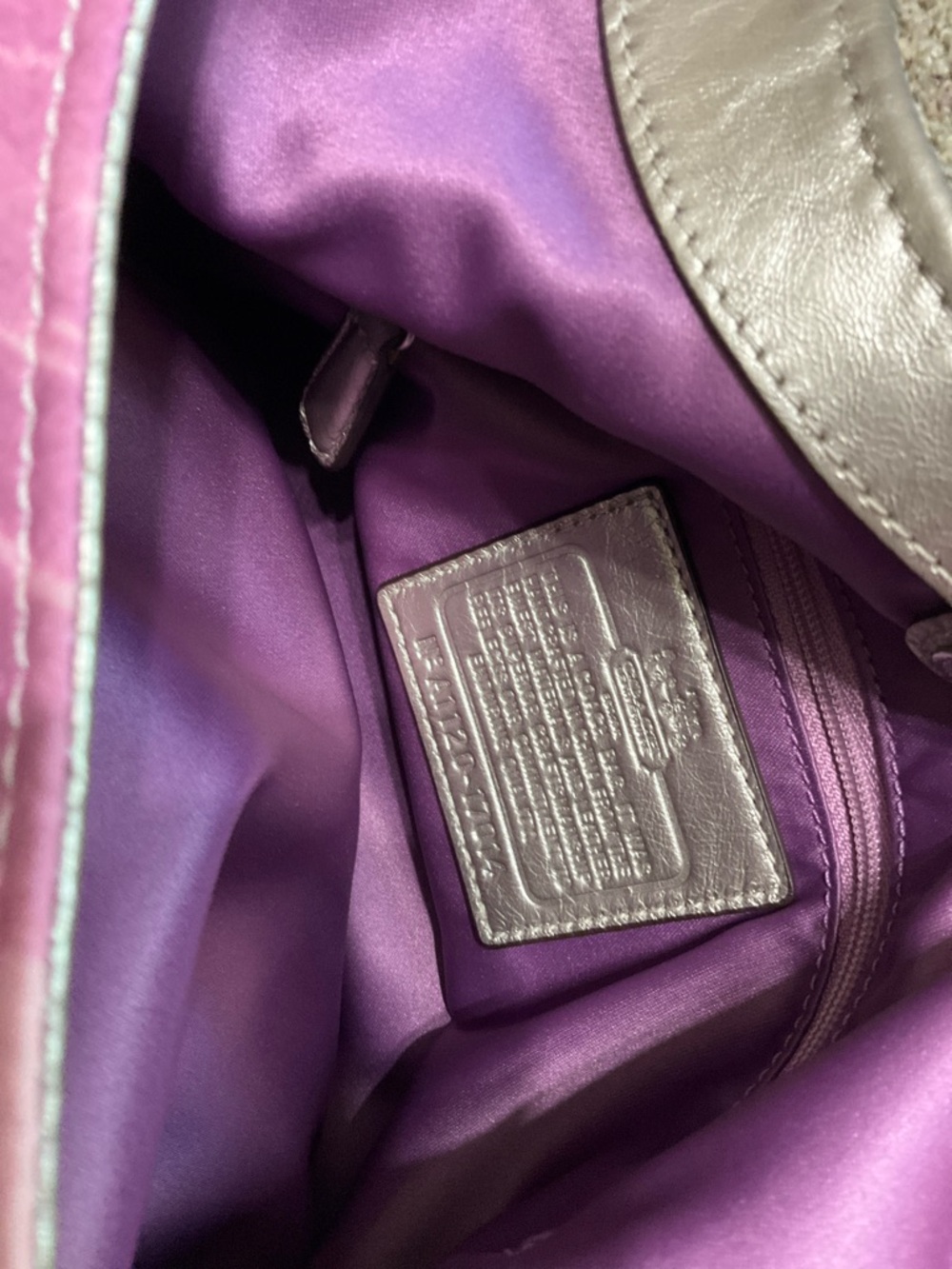 Coach Pink and Purple Floral Shoulder Bag - Picture 3 of 5